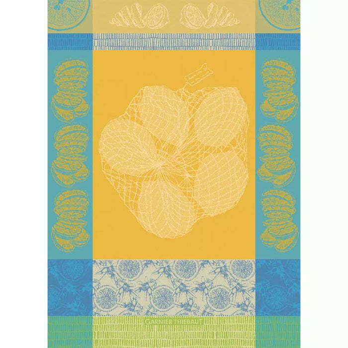 Filet de Citrons Soleil Kitchen Towel-Gina's Home Linen Ltd