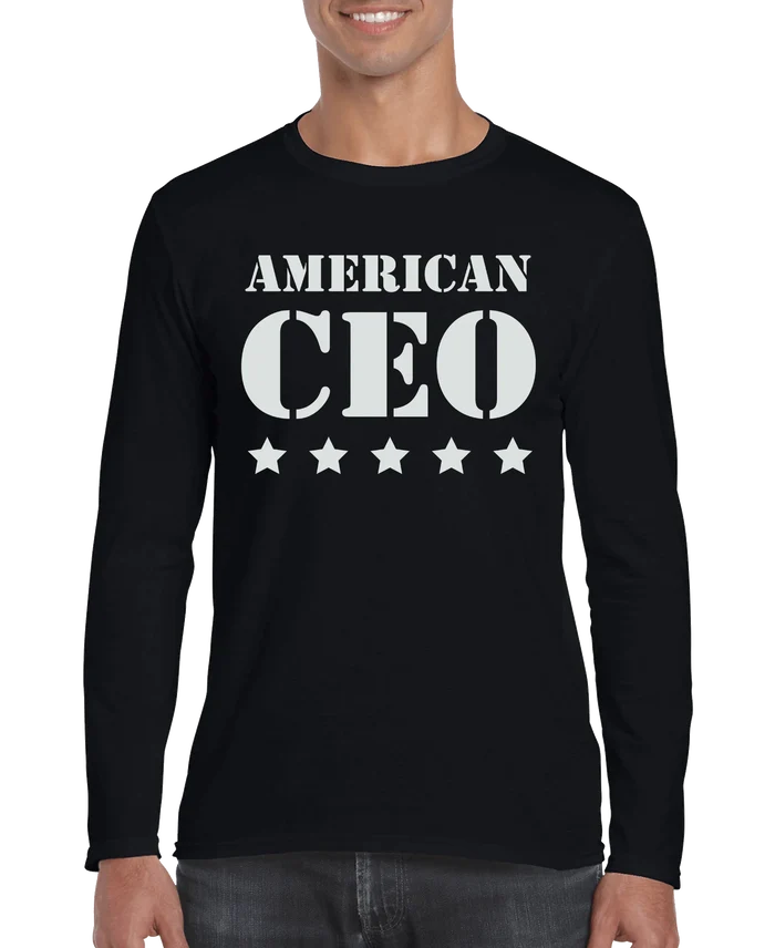 Five Star American CEO Men's Long Sleeve Shirt Rieworkes