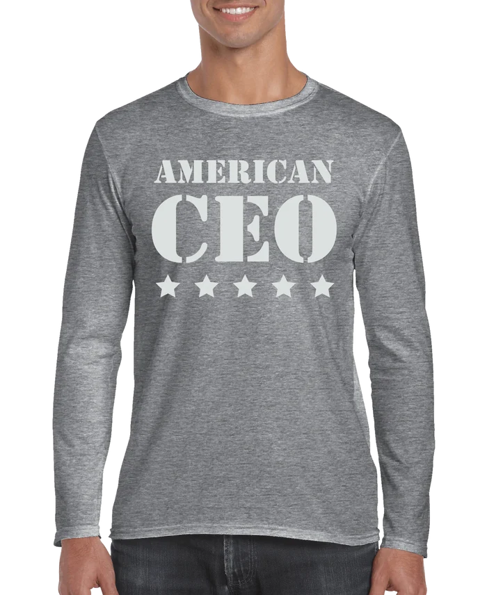 Five Star American CEO Men's Long Sleeve Shirt Rieworkes