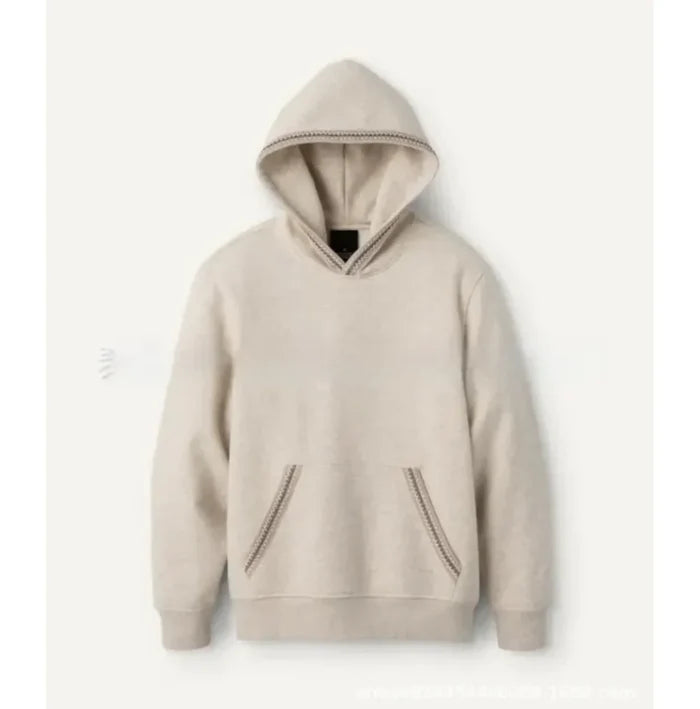 Fleece-Lined Hooded Earth Tone Pullover Rieworkes