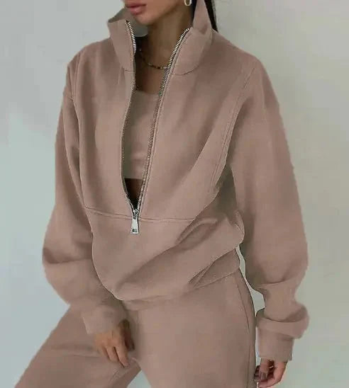 Fleece Sweater Casual Set Rieworkes