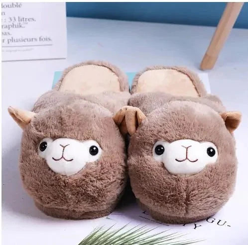 Fluffy Alpaca Slippers Rieworkes