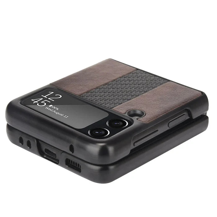 For Samsung Galaxy Z Flip 3 5G Slim Folding Leather Shockproof Phone Case Cover Rieworkes