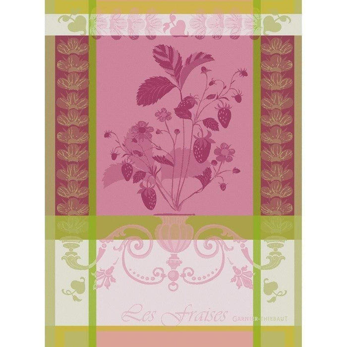 Fraisier Rose Kitchen Towel-Gina's Home Linen Ltd