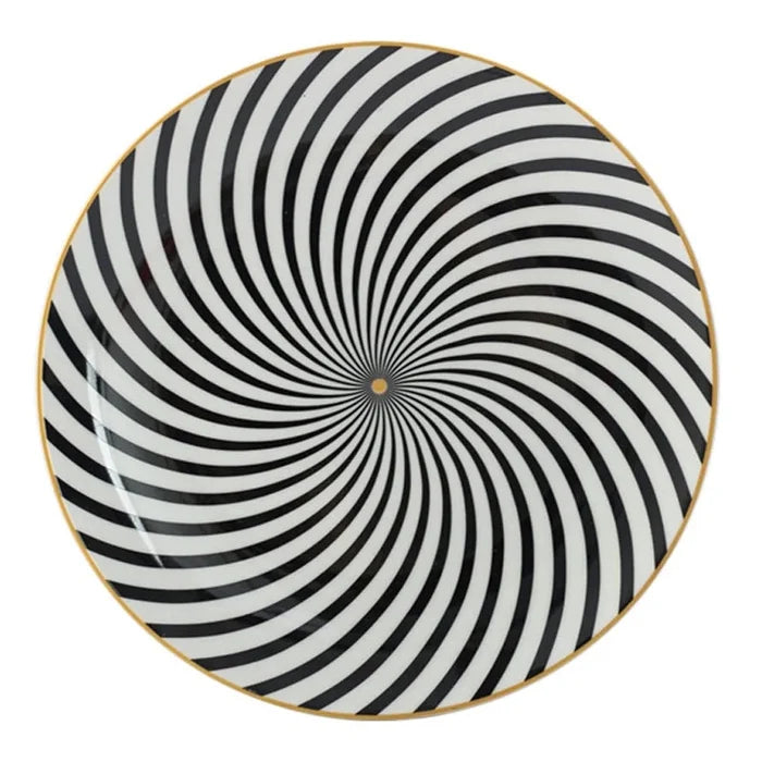 Geometric Pattern Ceramic Plate Rieworkes