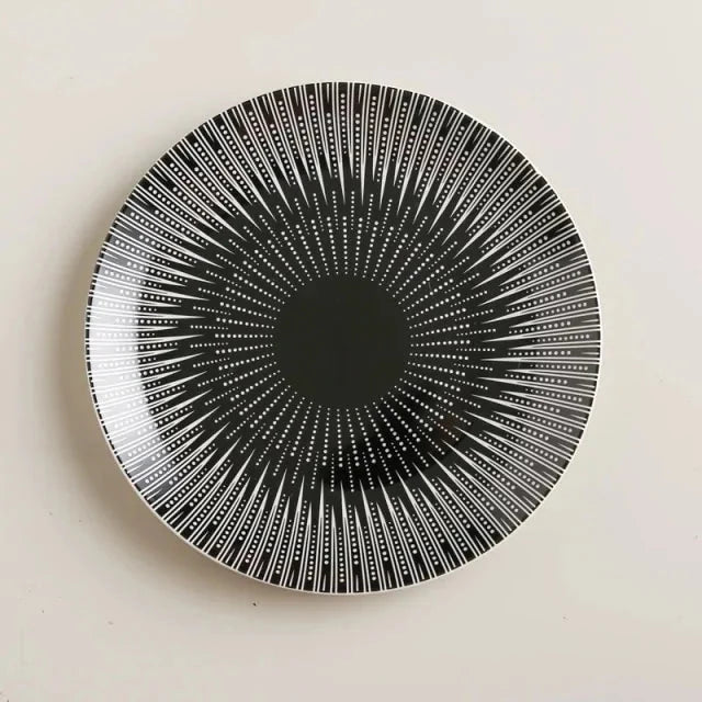 Geometric Pattern Ceramic Plate Rieworkes