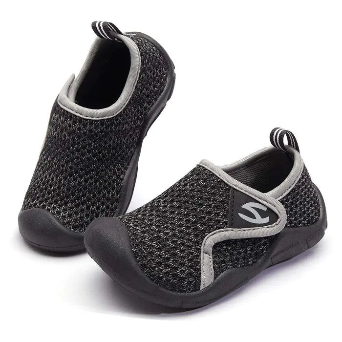 GUBARUN Toddler Boys Girls Sneakers Kids Lightweight Tennis Shoes Breathable 11 Little Kid Black/Grey Rieworkes