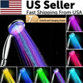 Handheld 7 Color Changing LED Light Water Bath Home Bathroom Shower Head Glow Rieworkes