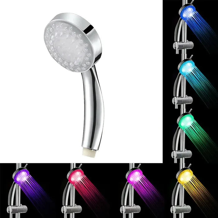 Handheld 7 Color Changing LED Light Water Bath Home Bathroom Shower Head Glow Rieworkes
