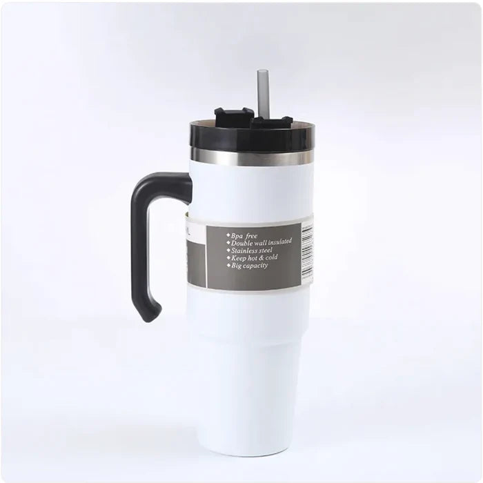Handled Car Cup with Straw Rieworkes
