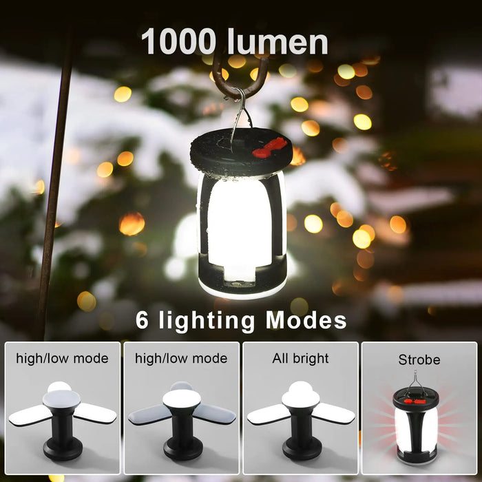 High Power Solar LED Camping Lantern Rieworkes