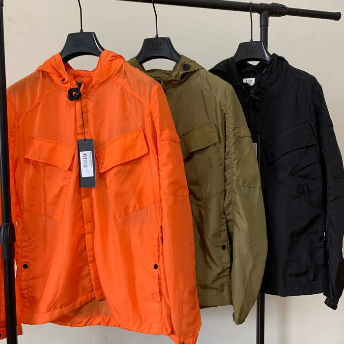 Hooded Jacket with Sleeve Sulf for Men, Warm Windbreaker with Pockets and Zipper Rieworkes