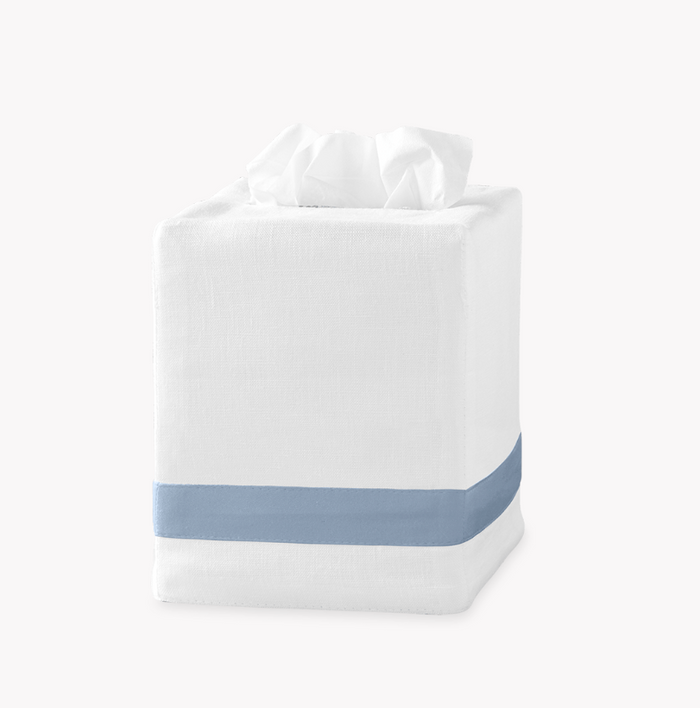 Hotel Striped Linen Tissue Box Cover