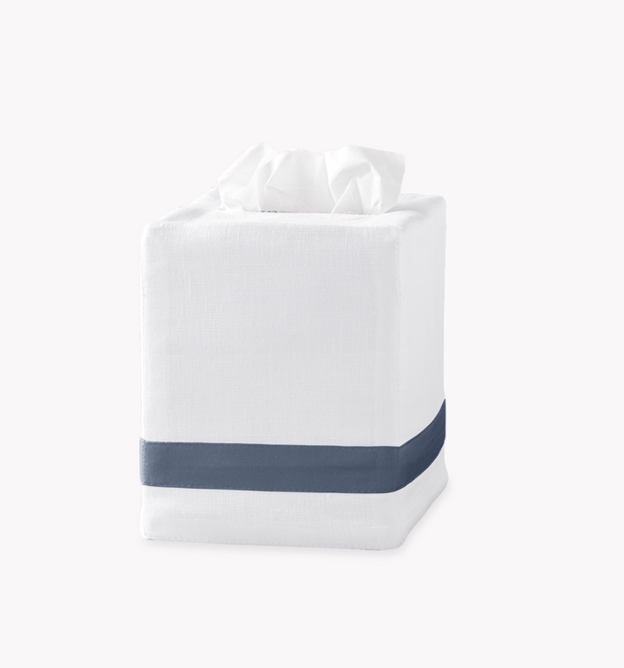 Hotel Striped Linen Tissue Box Cover