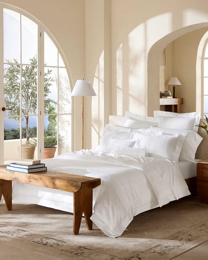 Impero Jacquard full bed in white