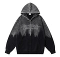 Inkjet Gradient Letter Hooded Jacket Men Rieworkes