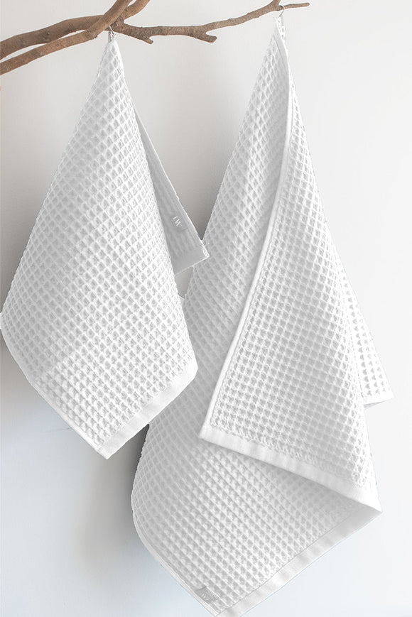 Jacki Waffle Cotton Towels-Gina's Home Linen Ltd