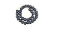 Jumbo Charcoal Black Recycled Glass Beads
