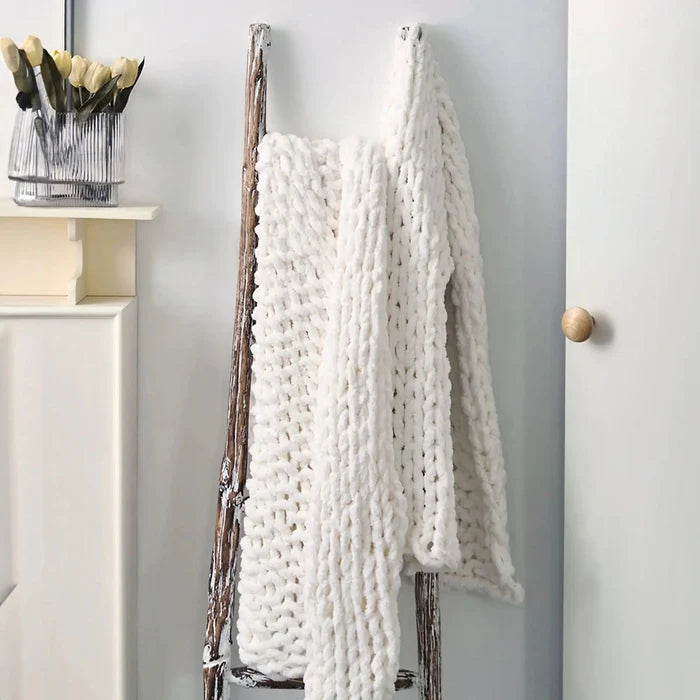 Knitted Throw Blanket Rieworkes