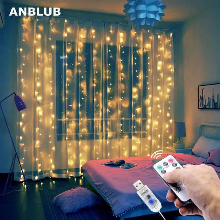 LED Curtain  String Light Rieworkes