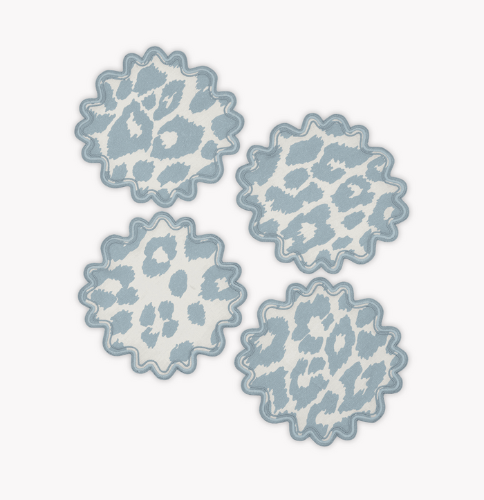 Leopard Linen Cocktail Napkins
