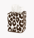Leopard Print Linen Tissue Box Cover