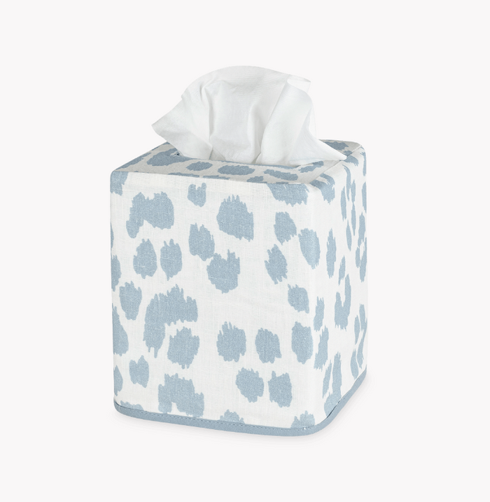 Leopard Print Linen Tissue Box Cover