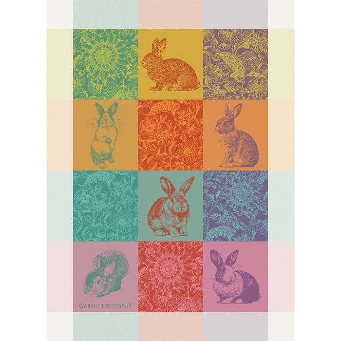 Les Lapins Printemps Kitchen Towel-Gina's Home Linen Ltd