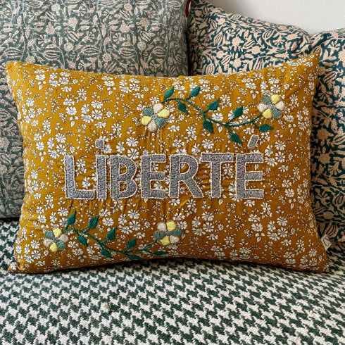 LIBERTE Embroidered Pillow