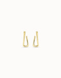 Link Shaped Hoop Earrings Gold