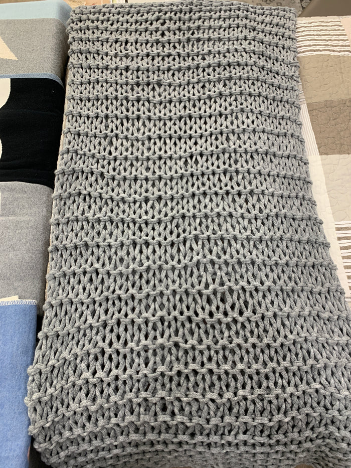 Lucy Hand Knit Throw-Gina's Home Linen Ltd