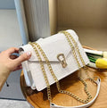 Luxury Chain Detail PU Leather Messenger Bag Rieworkes