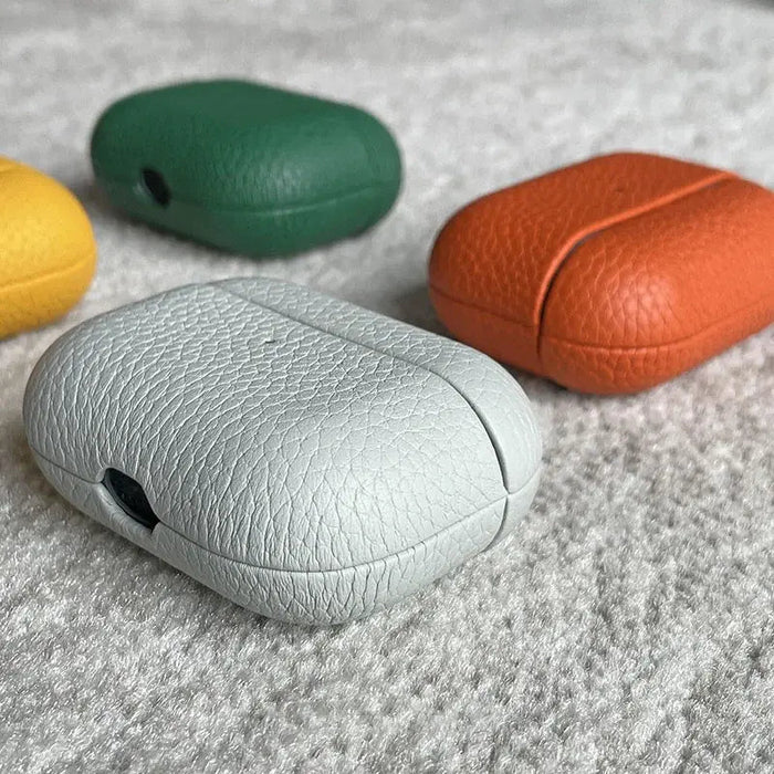 Luxury Lychee Skin Pattern Earphone Case Rieworkes