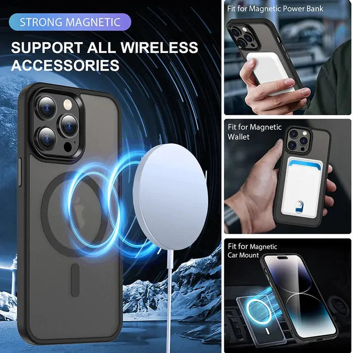 Luxury Magnetic Wireless Charging Case for iPhone Rieworkes