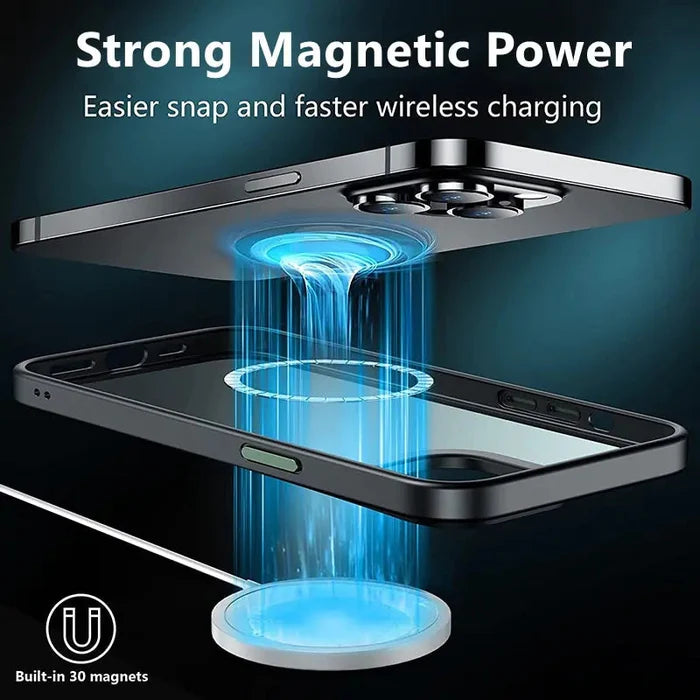Luxury Magnetic Wireless Charging Case for iPhone Rieworkes