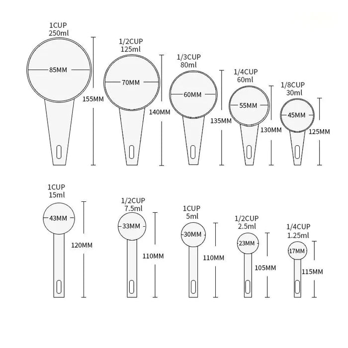 Measuring Spoons Cups Set Rieworkes