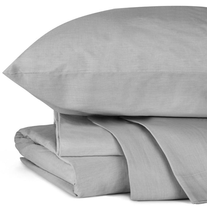 Melange Plain Percale Sheet Set-Gina's Home Linen Ltd