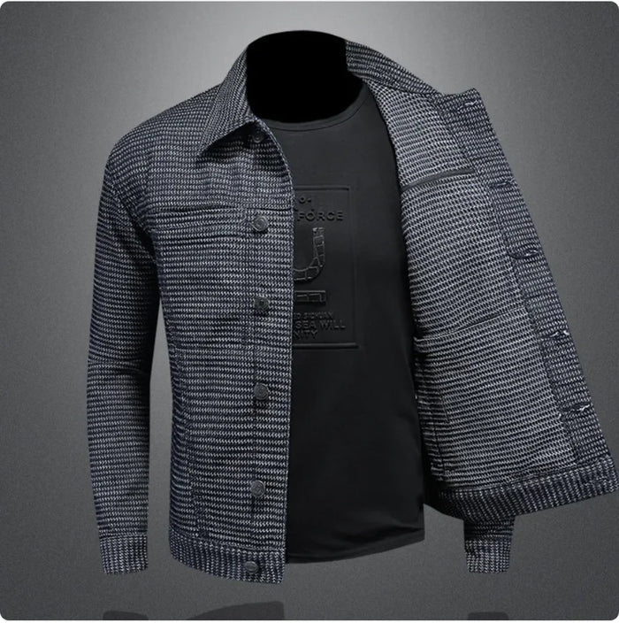 Men's Casual Denim Motorcycle Jacket Rieworkes