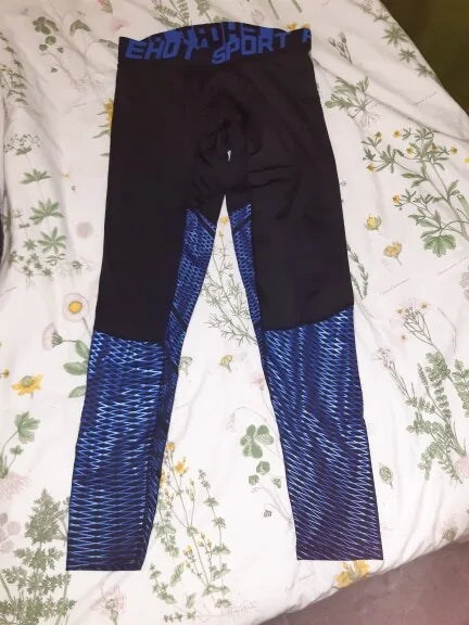 Men's Pro Compression Running Tights: Hot Yoga Pants for Gym & Basketball Rieworkes
