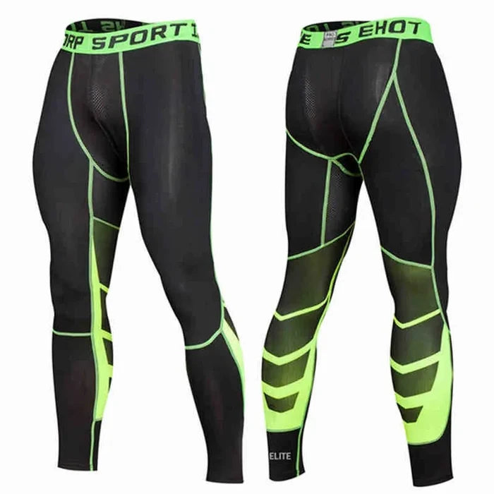 Men's Pro Compression Running Tights: Hot Yoga Pants for Gym & Basketball Rieworkes