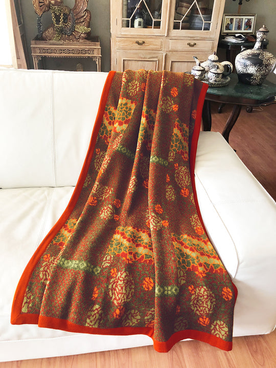 Merino Wool Jacquard Throw-Gina's Home Linen Ltd
