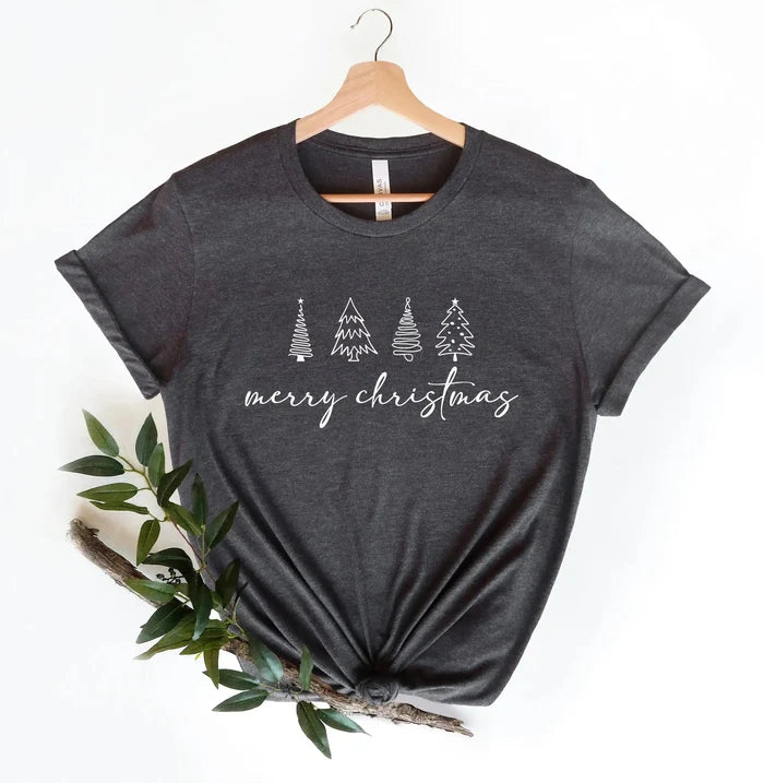 Merry Christmas, Christmas Trees T-Shirt Rieworkes