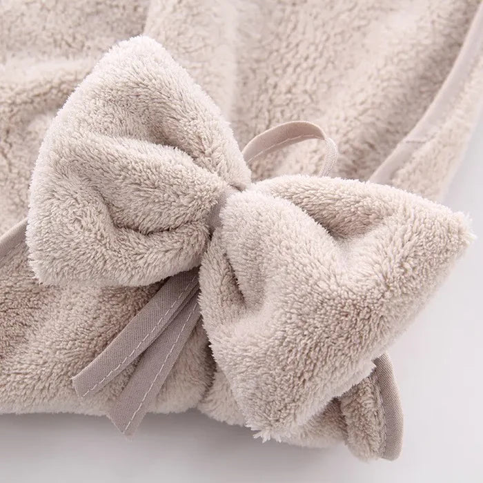 Microfiber Soft Quick Dry Cleaning Bowknot Hand Towels Rieworkes