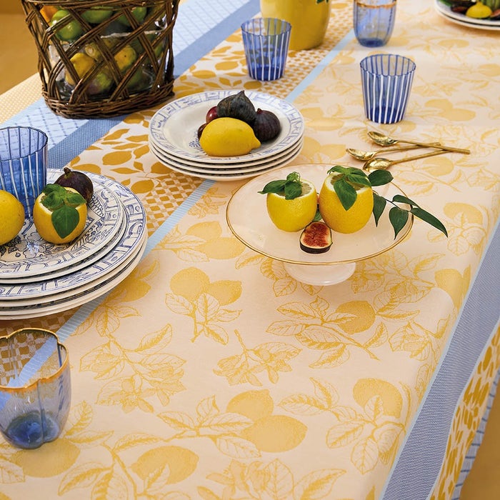 Mille Citrons Table Linens Collection (Coated Cotton)-Gina's Home Linen Ltd