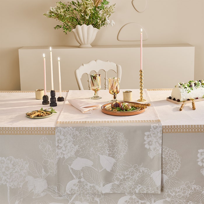 Mille Hortensias Table Linens Collection (Cotton)-Gina's Home Linen Ltd