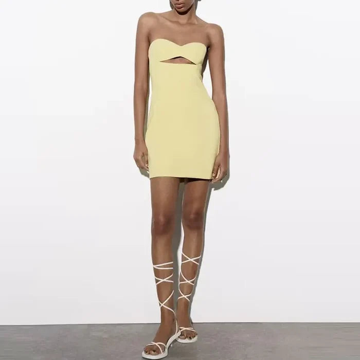 Mini Dress Women Ruched Sleeveless Streetwear Rieworkes