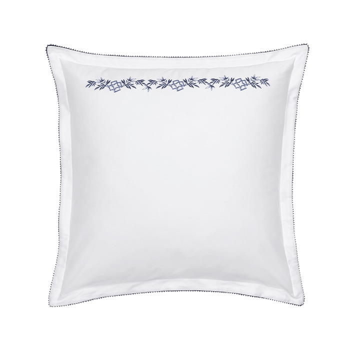BLUE EMBROIDERY / PILLOW SHAM / EURO