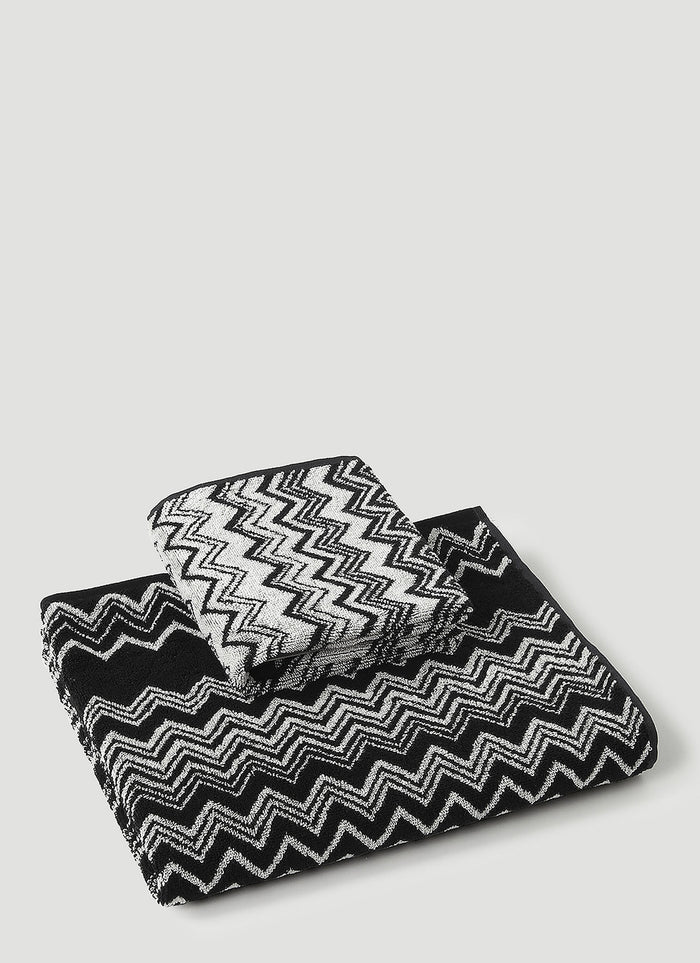 Missoni Black and White 2 Piece Set Hand Towels
