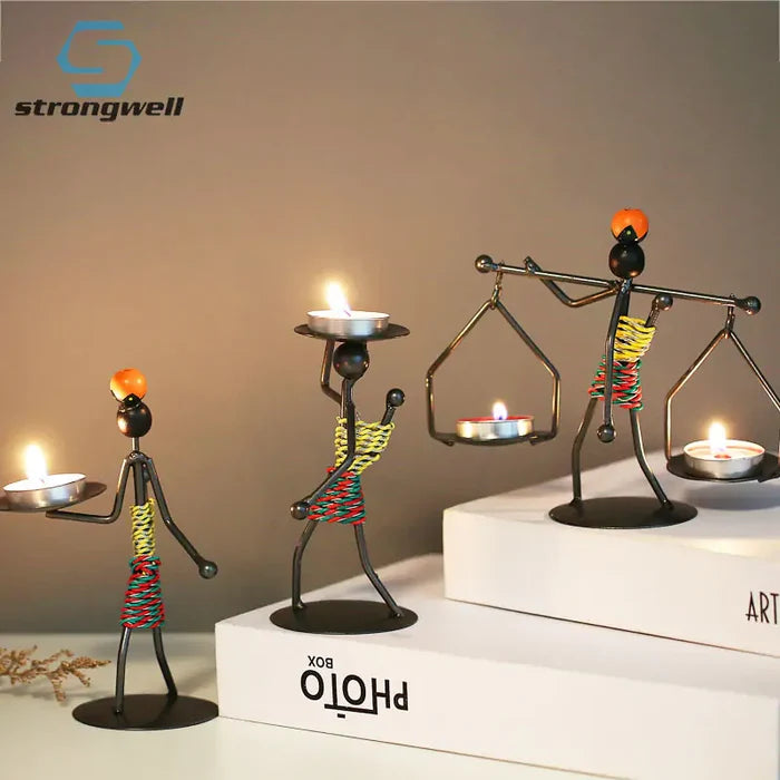 Modern Iron Man Candlestick Rieworkes