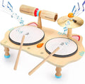 Montessori Wooden Drums Set Rieworkes